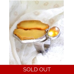 Baltic Amber Stone Ring